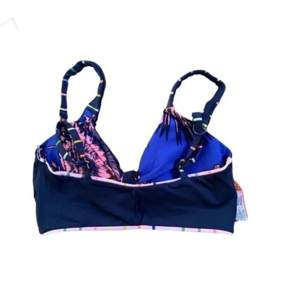 Maaji Carnival Reversible Funfair Removable Pad Bralette Bikini Top Blue S NWT - Picture 9 of 11